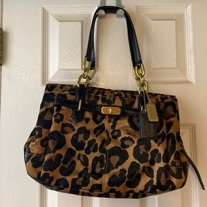 Authentic Leopard Print Coach Purse